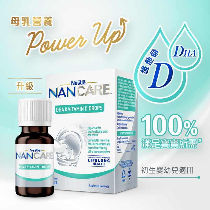 [升級] 雀巢®NANCARE®萃乳全護營養素 – 維他命D & DHA滴劑 (6件優惠套裝- 半年份量) (原箱購買)