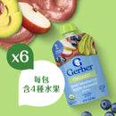 Gerber 嘉寶有機果蓉 - 梨•藍莓•蘋果•牛油果99克X6包裝 (1箱)